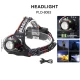 Фонарь налобный NIGHT VISION FLUORESCENCE 8083 1 РЕЖИМ WHITE LASER LED PM10-TG+COB, 2x18650, ЗУ Type-C, zoom