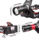 Фонарь налобный NIGHT VISION FLUORESCENCE 8083 1 РЕЖИМ WHITE LASER LED PM10-TG+COB, 2x18650, ЗУ Type-C, zoom