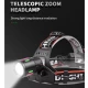 Фонарь налобный NIGHT VISION FLUORESCENCE 8083 1 РЕЖИМ WHITE LASER LED PM10-TG+COB, 2x18650, ЗУ Type-C, zoom