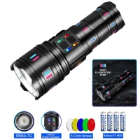 Фонарь NIGHT VISION FLUORESCENCE AK177-1 WHITE LASER LED PM60-TG, 4х18650, Power Bank, индикация заряда, ЗУ Type-C, zoom, 5