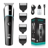 Триммер VGR V-291 BLUE, 4 насадки, LED display