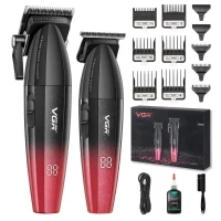 Комплект VGR 2 в 1 V-640 S2 RED аккумуляторная машинка для стрижки (clipper) и триммер