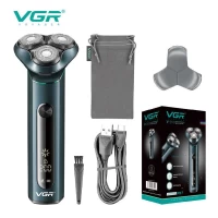Электробритва VGR V-310, роторная, IPX7, LED display Электробритва VGR V-310, роторная, IPX7, LED display