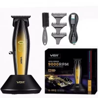 Триммер VGR V-992 GOLD, 9000 RPM, 2000 mAh, 3 насадки, LED display