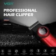 Аккумуляторная машинка для стрижки (clipper) VGR V-001 RED, 10 насадок, 9000 RPM, 4600 mAh, LED light, LED