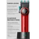 Аккумуляторная машинка для стрижки (clipper) VGR V-001 RED, 10 насадок, 9000 RPM, 4600 mAh, LED light, LED