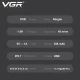 Электробритва VGR V-345 GREY, роторная, IPX7