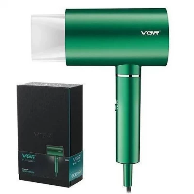 Фен профессиональный VGR V-431 GREEN, 2 уровня обдува, 2 уровня температуры, насадка-концентратор