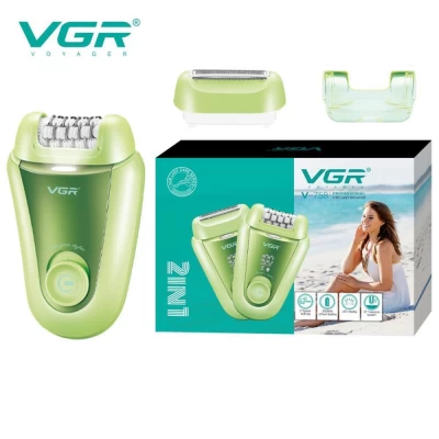 Эпилятор VGR GREEN 2 в 1 V-758, 2 насадки