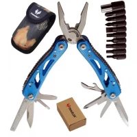 Многофункциональный нож (мультитул) MT629 Blue/Black/Grey с комплектом бит