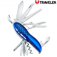 Многофункциональный нож Traveler с 11 инструментами K5011GSC Black/Blue