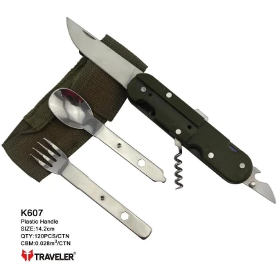 Набор столовых приборов Traveler 7 в 1 нержавеющая сталь 14,2см K607 Набор столовых приборов Traveler 7 в 1 нержавеющая сталь 14,2см K607