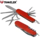 Карманный нож складной Traveler 15 в 1 K5011ALL Black/Blue/Red