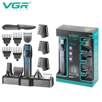 Набор для стрижки VGR 13 в 1 V-173 BLUE, 13 насадок, LED display Набор для стрижки VGR 13 в 1 V-173 BLUE, 13 насадок, LED display