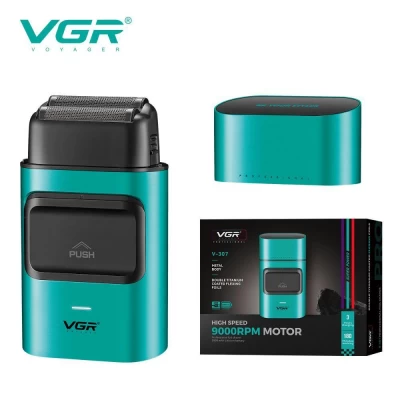 Электробритва VGR V-307 GREEN шейвер, двойное лезвие,  2000mAh, 9000 RPM