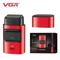 Электробритва VGR V-307 RED шейвер, двойное лезвие,  2000mAh, 9000 RPM