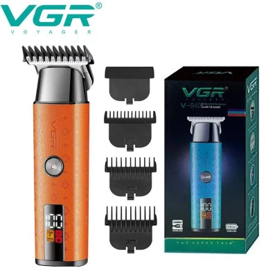 Триммер VGR V-943 ORANGE, 3 насадки, LED Display