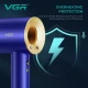 Фен профессиональный VGR V-445 BLUE, 3 уровня обдува, 4 уровня температуры, 1600 Вт, 110000 RPM Фен профессиональный VGR V-445 BLUE, 3 уровня обдува, 4 уровня температуры, 1600 Вт, 110000 RPM