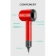 Фен профессиональный VGR V-445 RED, 3 уровня обдува, 4 уровня температуры, 1600 Вт, 110000 RPM Фен профессиональный VGR V-445 RED, 3 уровня обдува, 4 уровня температуры, 1600 Вт, 110000 RPM