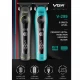 Триммер VGR V-299 BLACK, 4 насадки, 9000RPM, 2000 mAh, 5 уровней скорости, LED display
