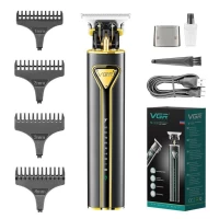 Триммер VGR V-009 GOLD, TURBO-режим, 4 насадки, LED подсветка