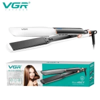 Выпрямитель для волос VGR V-519S WHITE, 100-230°C, керамическое покрытие 38 мм, 70 W, LED display