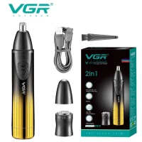 Триммер VGR 2 в 1 V-619 GOLD, 2 насадки - триммер для носа, шейвер Триммер VGR 2 в 1 V-619 GOLD, 2 насадки - триммер для носа, шейвер