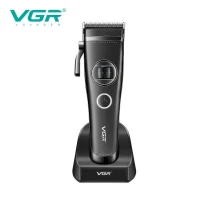 Аккумуляторная машинка для стрижки (clipper) VGR V-880C BLACK, EXTERNAL ROTOR MOTOR, MIM BLADE, 11 насадок,