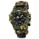 Часы наручные 1155BCMGN SKMEI PARACORD, GREEN CAMO, Compass, термометр, свисток, кресало