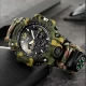 Часы наручные 1155BCMGN SKMEI PARACORD, GREEN CAMO, Compass, термометр, свисток, кресало