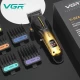 Аккумуляторная машинка для стрижки (clipper) VGR V-026 GOLD, 6 насадок, 9000 RPM, LED display