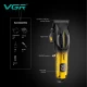 Аккумуляторная машинка для стрижки (clipper) VGR V-026 GOLD, 6 насадок, 9000 RPM, LED display