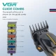 Аккумуляторная машинка для стрижки (clipper) VGR V-026 GOLD, 6 насадок, 9000 RPM, LED display