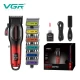 Аккумуляторная машинка для стрижки (clipper) VGR V-026 RED, 6 насадок, 9000 RPM, LED display Аккумуляторная машинка для стрижки (clipper) VGR V-026 RED, 6 насадок, 9000 RPM, LED display