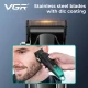 Аккумуляторная машинка для стрижки (clipper) VGR V-662 GREEN, 7000 RPM, 6 насадок, LED display