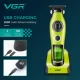 Триммер VGR V-880T BLACK, EXTERNAL ROTOR MOTOR, MIM BLADE, 4 насадки, док-станция