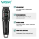 Триммер VGR V-964 BLACK, 7000 RPM, 3 насадки, LED display