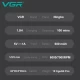 Триммер VGR V-964 BLACK, 7000 RPM, 3 насадки, LED display