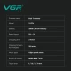 Триммер VGR V-974 GOLD, 8000 RPM, 4 насадки, LED display