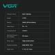 Триммер VGR V-974 GREEN, 8000 RPM, 4 насадки, LED display