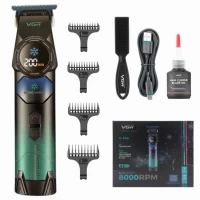 Триммер VGR V-946 с технологией охлаждения ICE TECHNOLOGY, 4 насадки, 8000 RPM, 3000 mAh, LED display