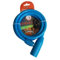 Замок велосипедный KIHUU LOCK 8121, 10*80 тросовый, 2 ключа