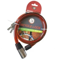 Замок велосипедный KIHUU LOCK 185, 15*100 тросовый, 2 ключа