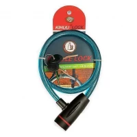 Замок велосипедный KIHUU LOCK 187, 10*65 тросовый, 2 ключа