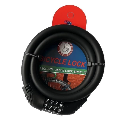 Замок велосипедный KIHUU LOCK 2809, 12*150 тросовый, кодовый