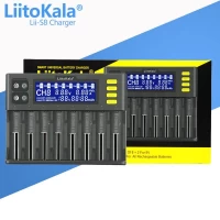 Зарядное устройство LiitoKala Lii-S8, 8х -AA, AAA, 18650, 26650, 21700 Li-ion, LiFePo4, Ni-Mh ОРИГИНАЛ