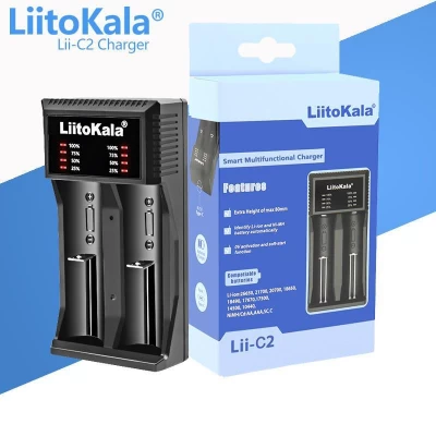 Зарядное устройство LiitoKala Lii-C2, 2x21700/ 26650/ 18350/ 16340/ 18500