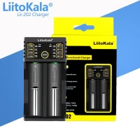 Зарядное устройство LiitoKala Lii-202, 2Х-10440/ 14500/ 16340/ 17355/ 17500/ 17670/ 18350/ 18490/ 18650/ 22650, 5V, ОРИГИНАЛ