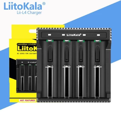 Зарядное устройство LiitoKala Lii-L4, 4x-10440/ 14500/ 16340/ 17355/ 17500/ 17670/ 18350/ 18490/ 18650/ 22650, 5V, ОРИГИНАЛ
