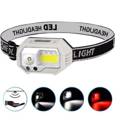Фонарь налобный SH-S9-XPE+COB+3SMD(Red), Motion Sensor, Li-Ion аккумулятор, ЗУ Type-C, Box